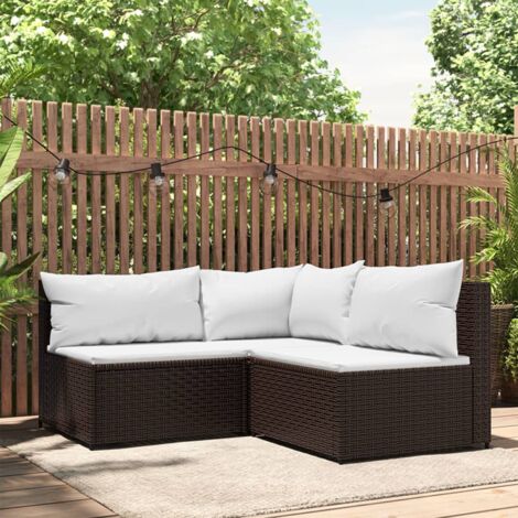 CASARIA® Set Salottino da Esterno Polyrattan 4 Posti + Tavolino 3 Cuscini  Giardino Aperitivo Beige : : Giardino e giardinaggio