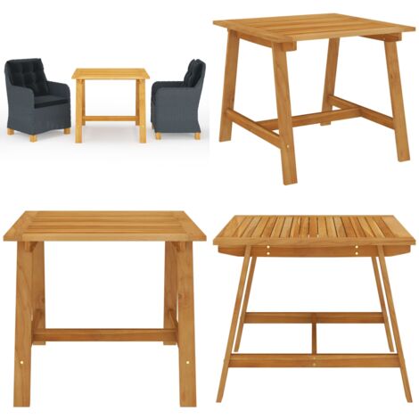 Set Mobili da Pranzo per Giardino 3 pz Grigio Scuro - Sedie da giardino - Set da pranzo da giardino