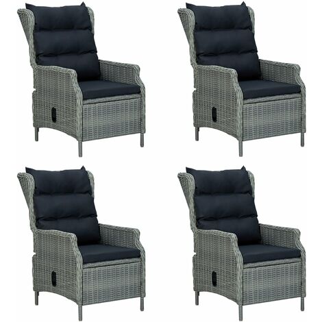 Set Mobili da Pranzo per Giardino 5 pz Grigio Chiaro vidaXL