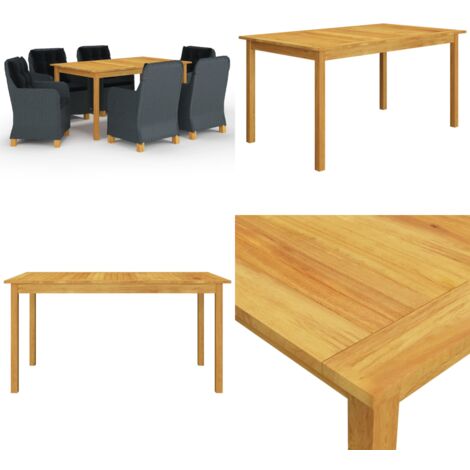Set Mobili da Pranzo per Giardino 7 pz Grigio Scuro - Tavolo da pranzo da giardino - Sedie da giardino