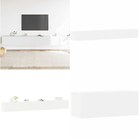 Set Mobili Porta TV 3 pz Bianco in Legno Multistrato - Mobili porta TV - Mobili in legno multistrato
