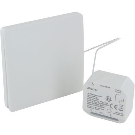 Set module éclairage et interrupteur - CHACON - 54666 - Sans fil - Sans piles