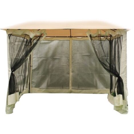 SET MOSKITO-KLEIDUNG FÜR PAVILLON 3x3MT schwarze Farbe