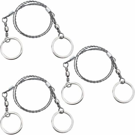 Set motosega a mano 3 pezzi motosega in acciaio inossidabile con fibbie giardinaggio all'aperto e campeggio argento