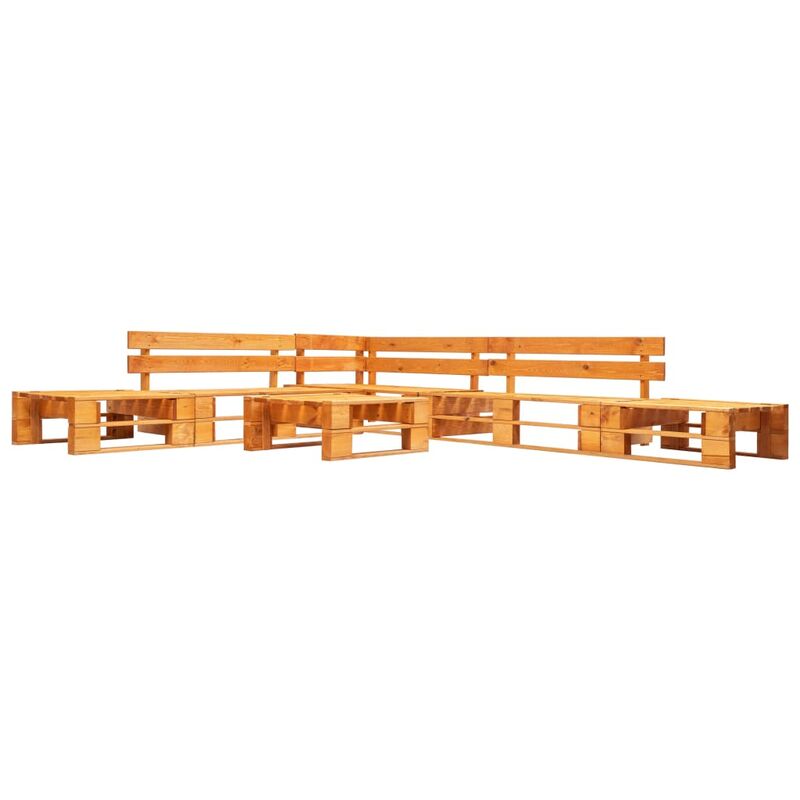

Set muebles de palés de jardín 6 pzas madera marrón miel