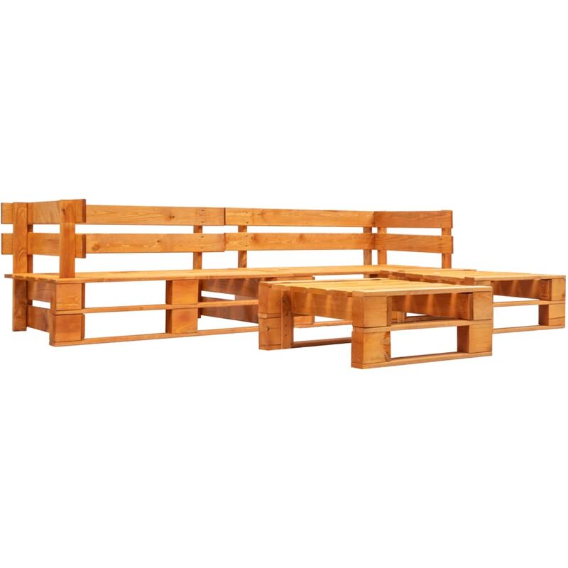 

Youthup - Set muebles de palés de jardín 4 pzas madera marrón miel - Marrón