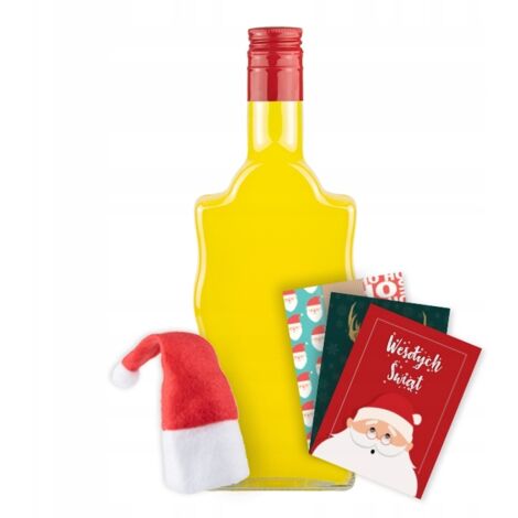 SET NATALE BOTTIGLIA ONDA 500ML LIQUORE VINO LIQUORE NATALE