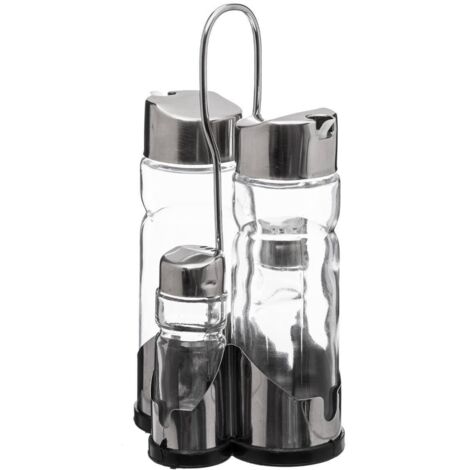 Set Öl Essig Pfeffer Salz Glas - Sg secret de gourmet