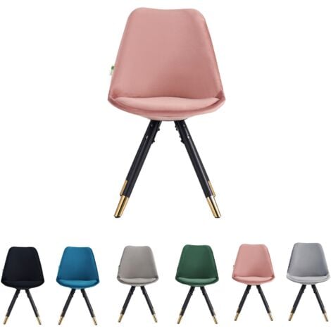 Set of 1/4 Sofia Velvet Upholstered Dining Chair Single - Pink