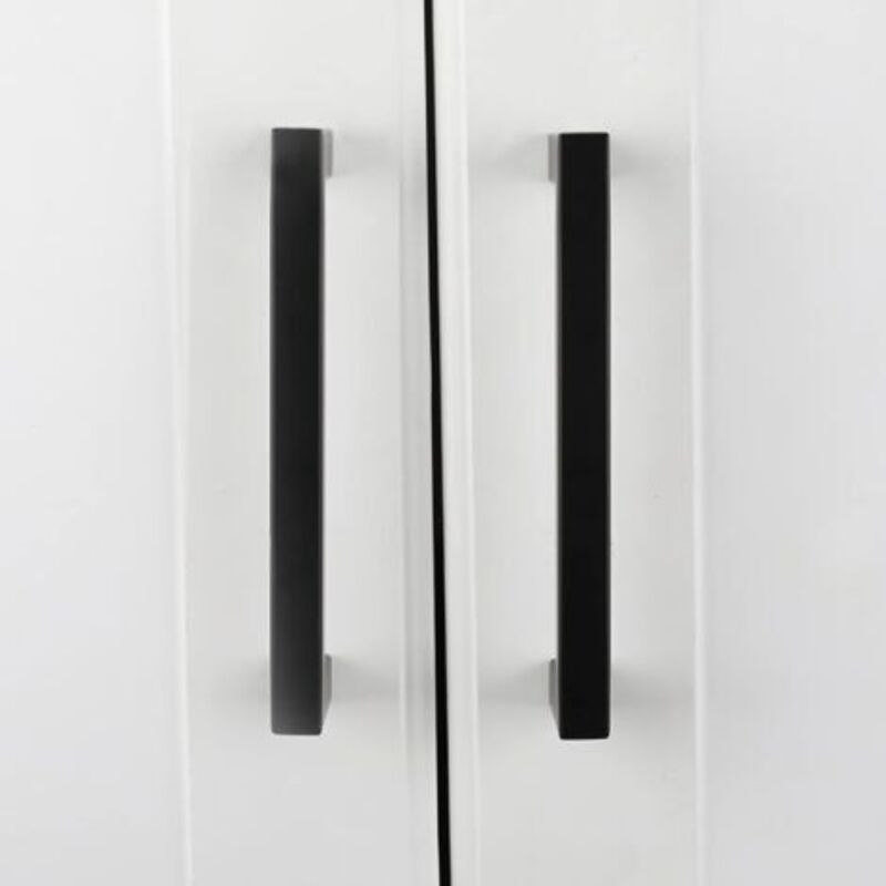 Set of 1 Black Kitchen Door Handles, Black Kitchen Cabinet Handles, Black Cupboard Handles with Matte Stainless Steel Finish, Center Distance