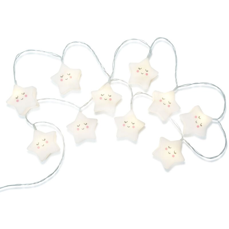 Set of 10 Battery Operated Fairy String Lights - Star