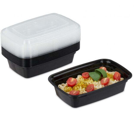Set of 10 meal prep boxes 1 compartment