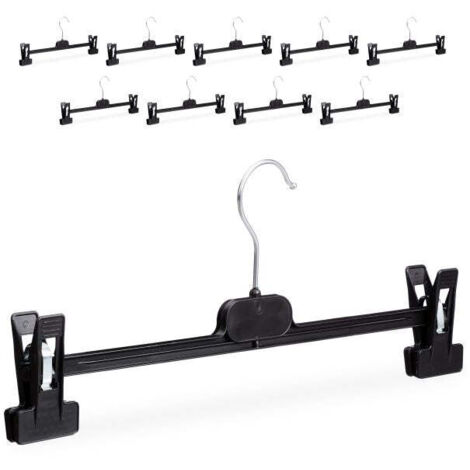 Set of 10 plastic pants holders