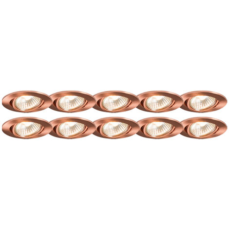 Set of 10 Recessed Spotlight Copper - Cisco