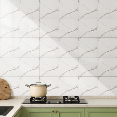 Set of 10 Self-Adhesive Marble PVC Wall Stickers