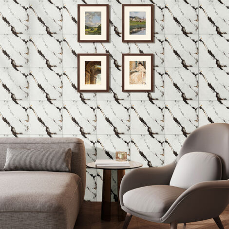 Set of 10 Self-Adhesive Marble PVC Wall Stickers