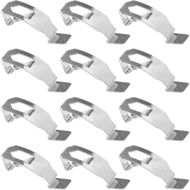 Set of 12 mounting clips for artwork back panels, metal spring clips for hanging photos, silver metal spring clips for hanging artwork and photos