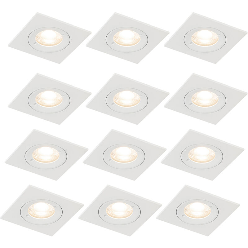 Image of Set of 12 Recessed Spotlights White&hellip;