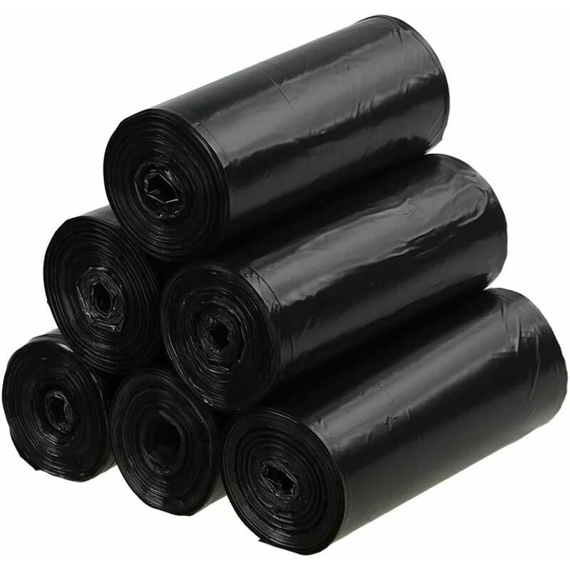 Set of 150 Bin Bags 40L Black Plastic Bin Bags