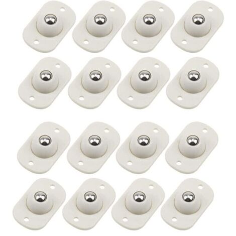 Set of 16 self-adhesive transfer casters, adhesive ball bearing casters, adhesive ball bearing transport casters, 360° rotation for furniture legs