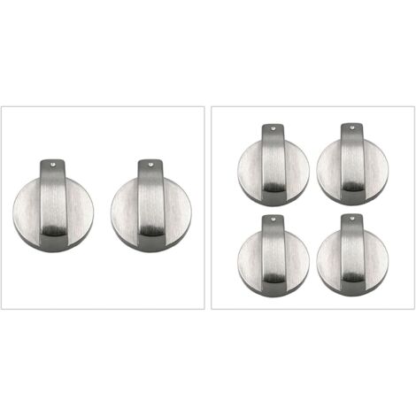 Set of 2/4 universal metal rotary control knobs for cookers, ovens, hobs, control knobs