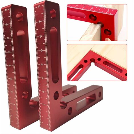90 Right Angle Joiner Clamp 4.7 X 4.7 L Shape Aluminum Alloy Frame Clamp  With Angle Fixing Ruler For Woodworking, Picture Frames, Boxes