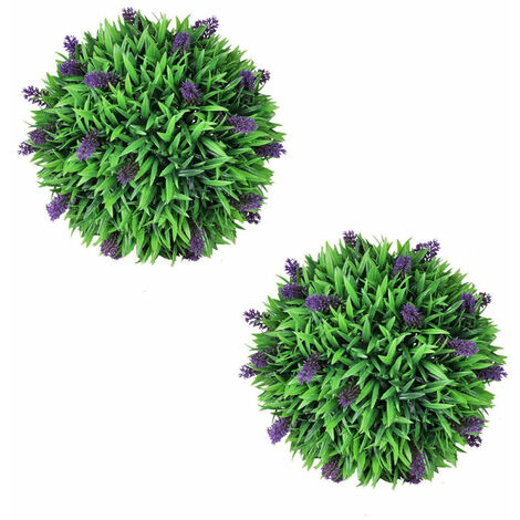 Set of 2 Artificial Boxwood Ball with Lavender 36 cm