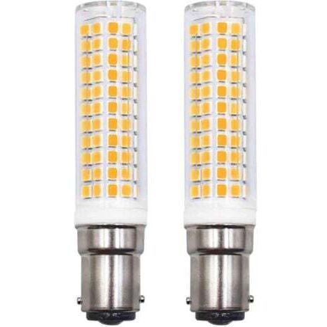 Set of 2 B15d LED Bulbs Replacement 75W 90W 80W Warm White 3000K 220V 230V 890lm 7W Wall Light for Living Room Chandelier Sewing Machine [Energy Class E]
