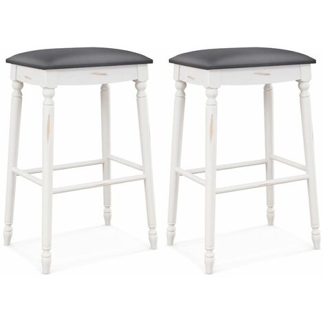 Set of 2 Bar Stools Dining Counter Height Chair Modern Upholstered Pub Stool 29�M1A11237WH-29