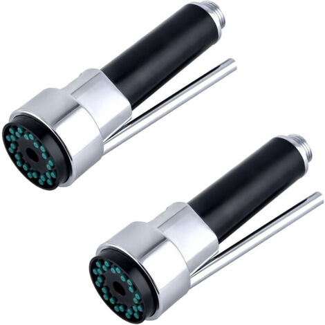 Set of 2 Brass Kitchen Faucet Pull-Out Sprayers, Retractable Kitchen Sink Mixer Tap Pull-Out Sprayer Replacement, Chrome, G1/2
