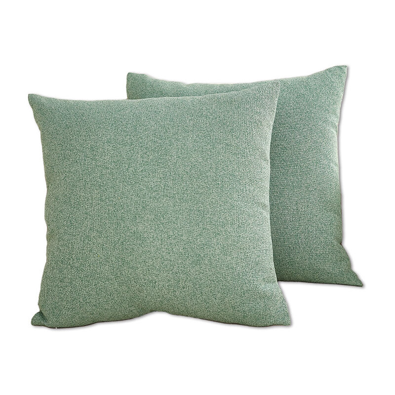 Xinuy - Set Of 2 Cushion Cover 45 X 45 Cm Polyester And Cotton-Linen Decorative Pillow Case Car Sofa Home Decor (Green)