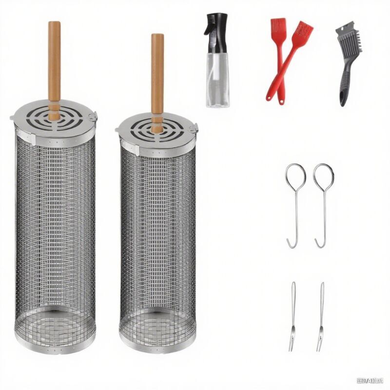 Image of Set of 2 cylindrical stainless steel&hellip;