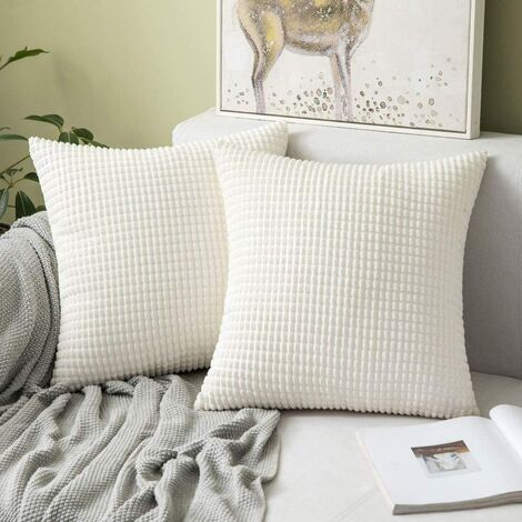 main image of "Set of 2 Decorative Soft Cushion Cover Modern Deco Pillow Case for Living Room Decoration Sofa Bedroom 45 x 45 cm"