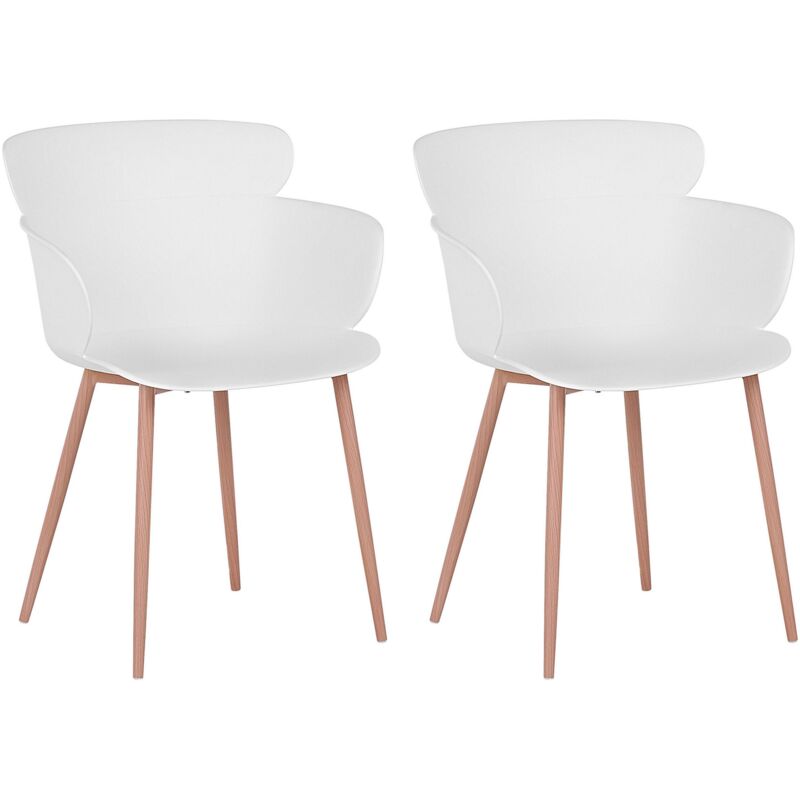 Set of 2 Dining Chairs SUMKLEY White