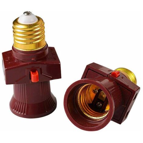 Set of 2 E27 Screw Sockets with Switch 6A 250V [Energy Class A] [Energy Class A] MUMU