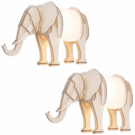 main image of "Set of 2 Elephant Table Lamps"