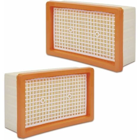 PESCE Set of 2 flat pleated filters compatible with Kärcher MV4 / MV5 / MV6 / WD4 / WD5 / WD6 multi-purpose vacuum cleaners.