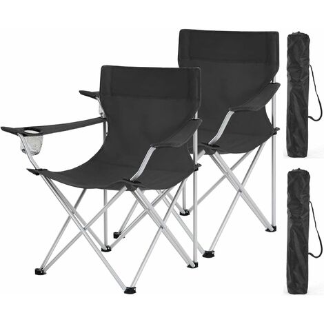 Outdoor Double Camping Chair Folding Loveseat Lawn Chair 2-Person