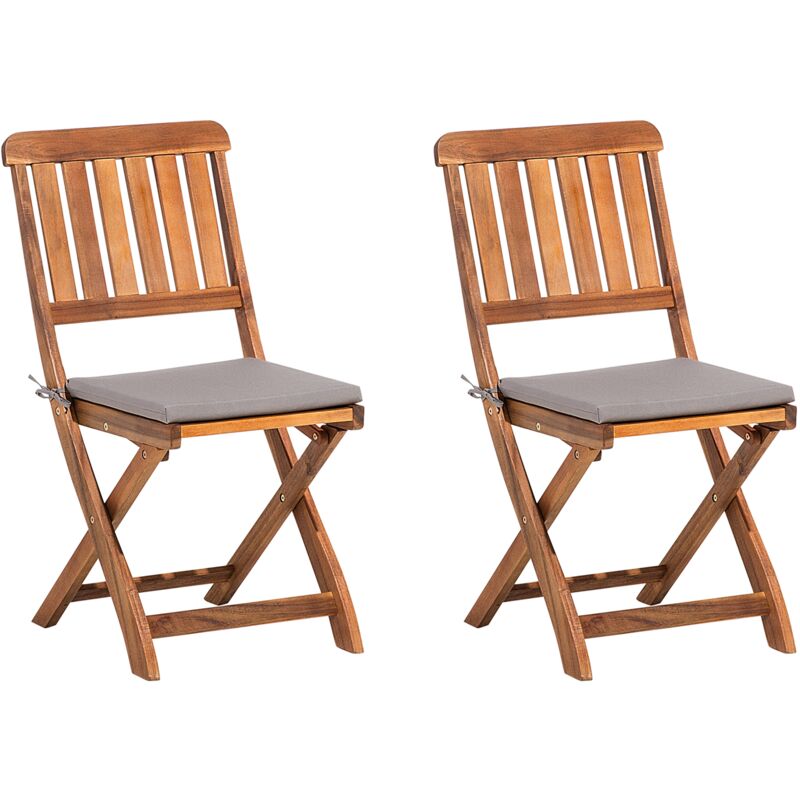 Set Of 2 Folding Garden Chairs Acacia Wood Cento 82146 - Wood Garden Chairs Folding Set Of 2 Folding Garden Chairs Acacia Wood Cento 82146 - Wood Garden Chairs Folding