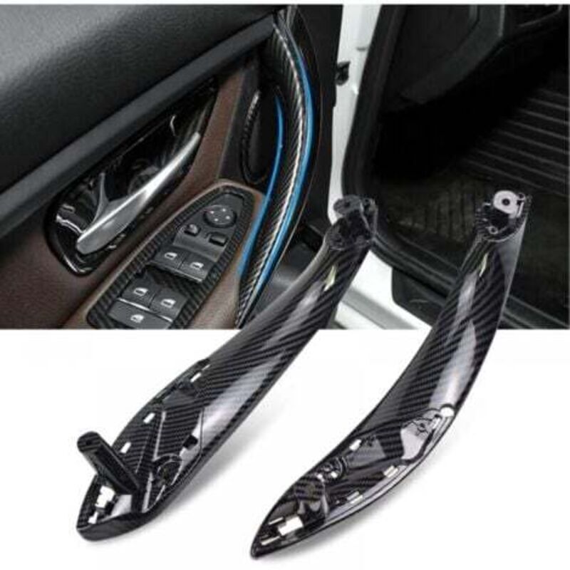 Set of 2 front left and right door handles for BMW 3 Series F30 F31 F34 F80 (carbon fiber)