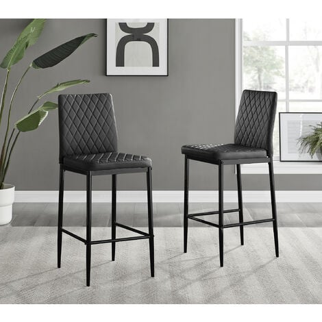 Black bar with discount stools