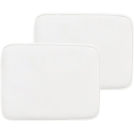Set of 2 Garden Chair Cushions FIJI 29 x 38 cm Off-White