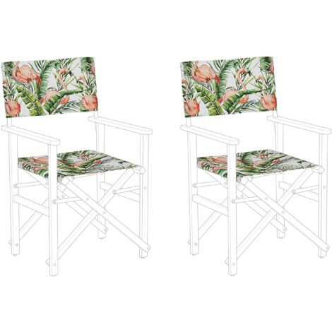 Set of 2 Garden Chair Replacement Fabrics CINE Pink