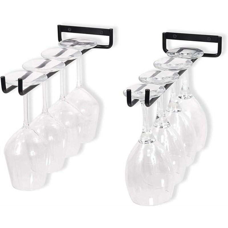 Set of 2 Glass Holder Hanging Glasses Holder for Wine Glass, Beer Glass - 30cm