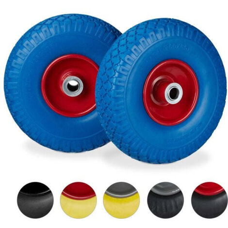 Set of 2 Hand Truck Tyres Steel Rim
