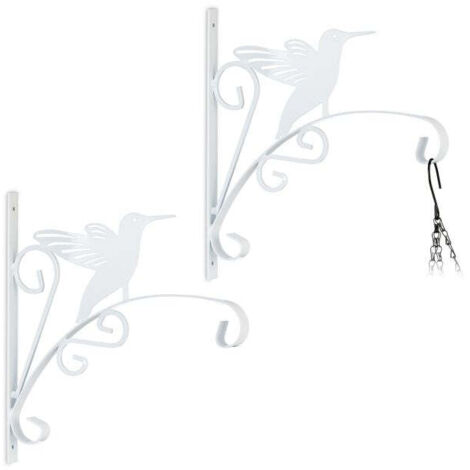 Set of 2 Hanging Basket Brackets Bird