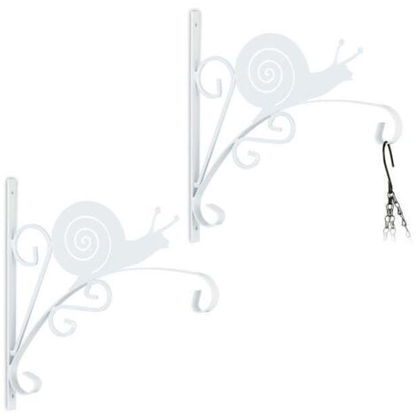 Set of 2 Hanging Basket Brackets Snail