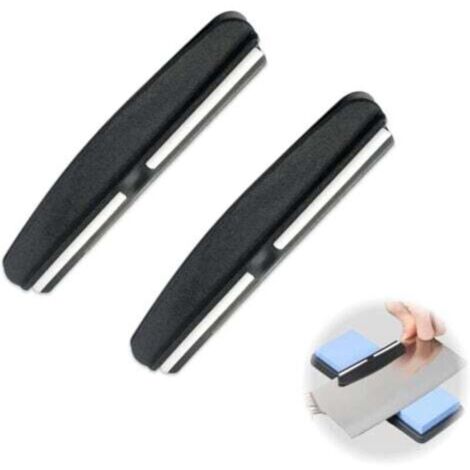 Set of 2 Knife Sharpening Guides - Manual Angle Stand in High-Density ABS Plastic, Durable and Lightweight Design, for Beginners