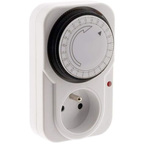 Set of 2 Mechanical Timer for Daily Use with Indicator Light 3680 W - White