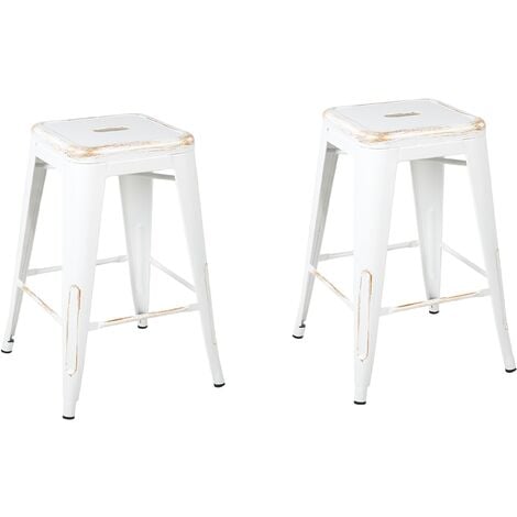 24 inch white metal store bar stools